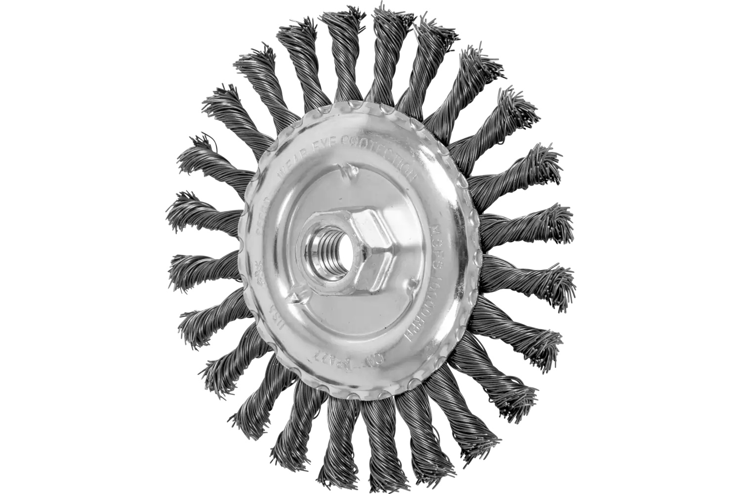 Picture of Pferd Full Cable Knot Wire Wheel Brush 6" Dia. .023 Carbon Steel 5/8-11" Thread Retail
